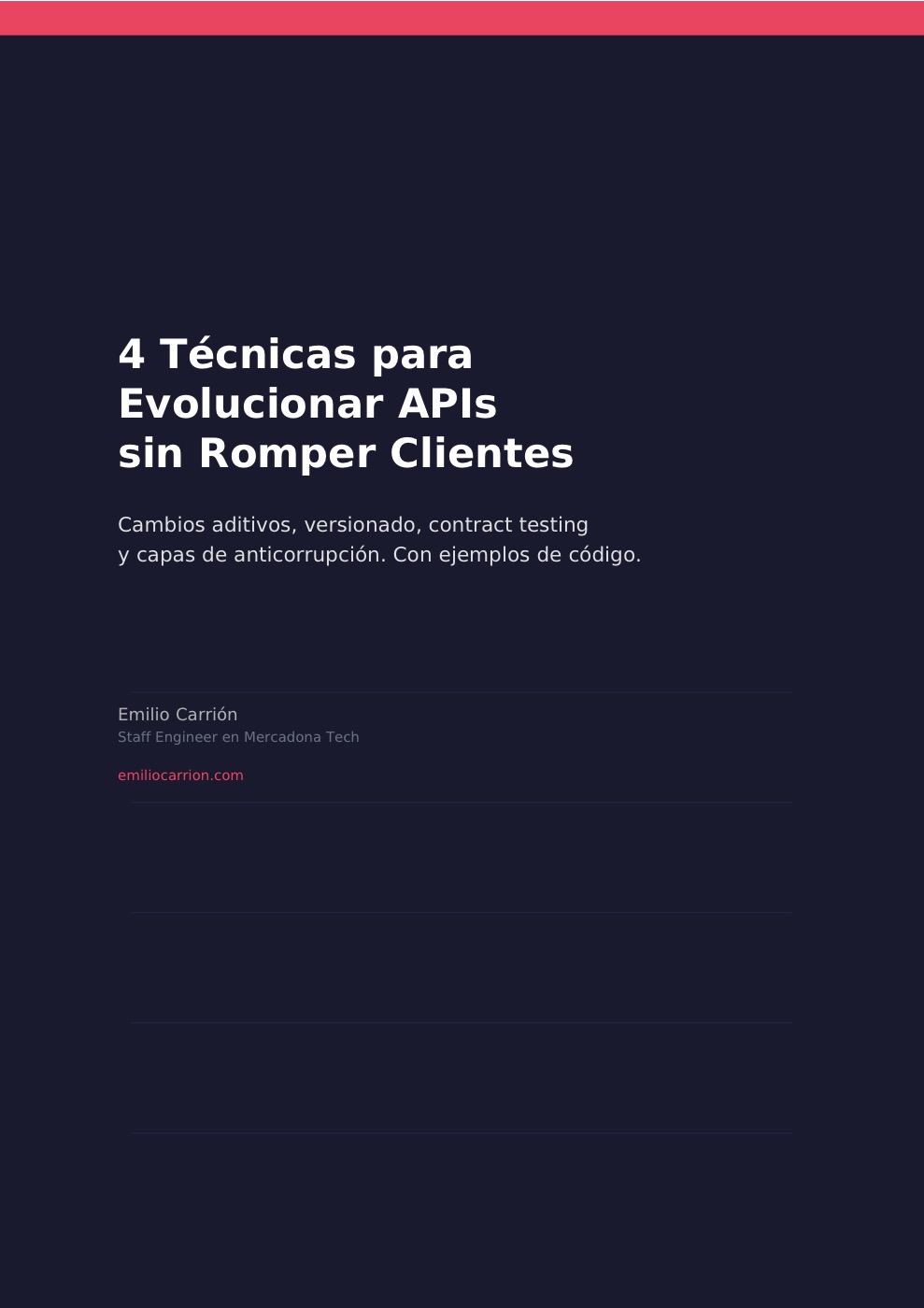 4 técnicas para evolucionar APIs sin romper clientes
